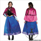Halloween costume frozen cosplay anna dress cosplay queen costume