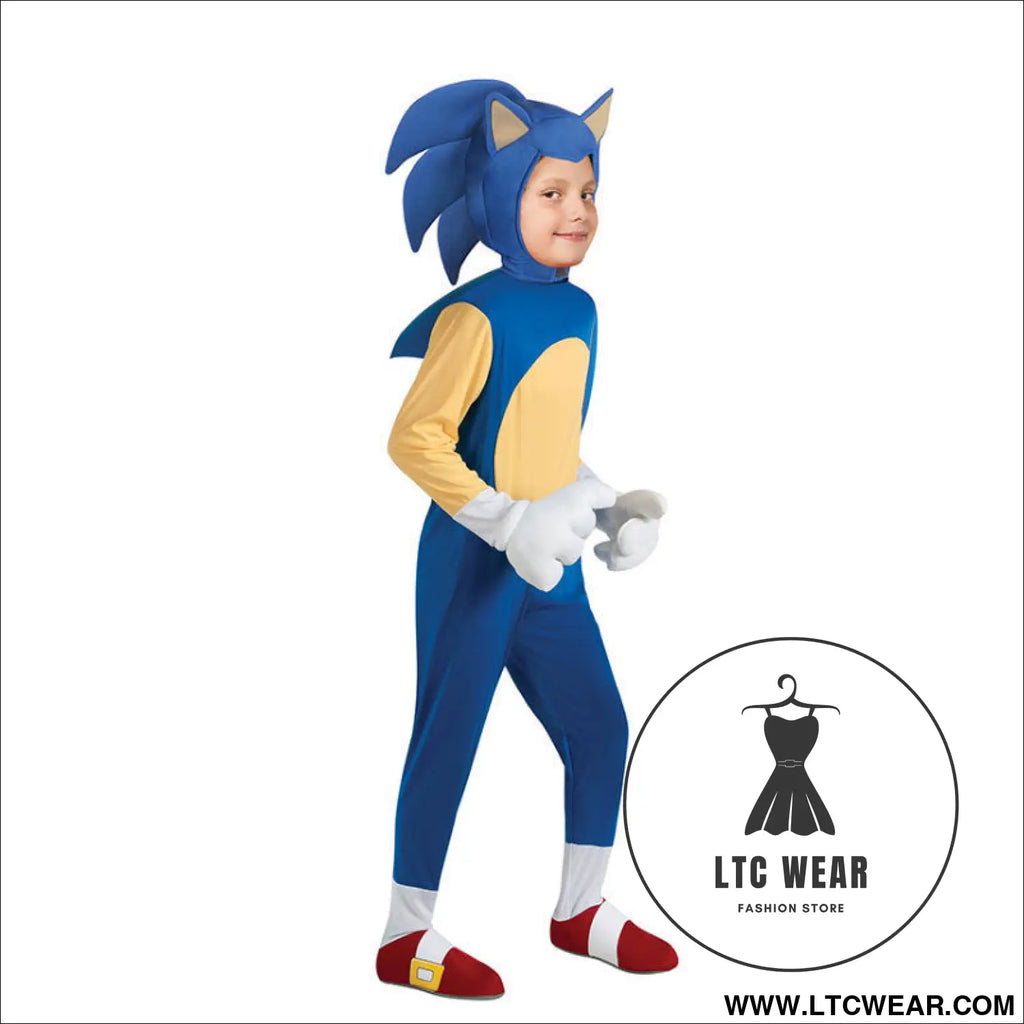 Halloween costume hedgehog blue sonic costume super sonic the hedgehog performance outfit - blue classic / s