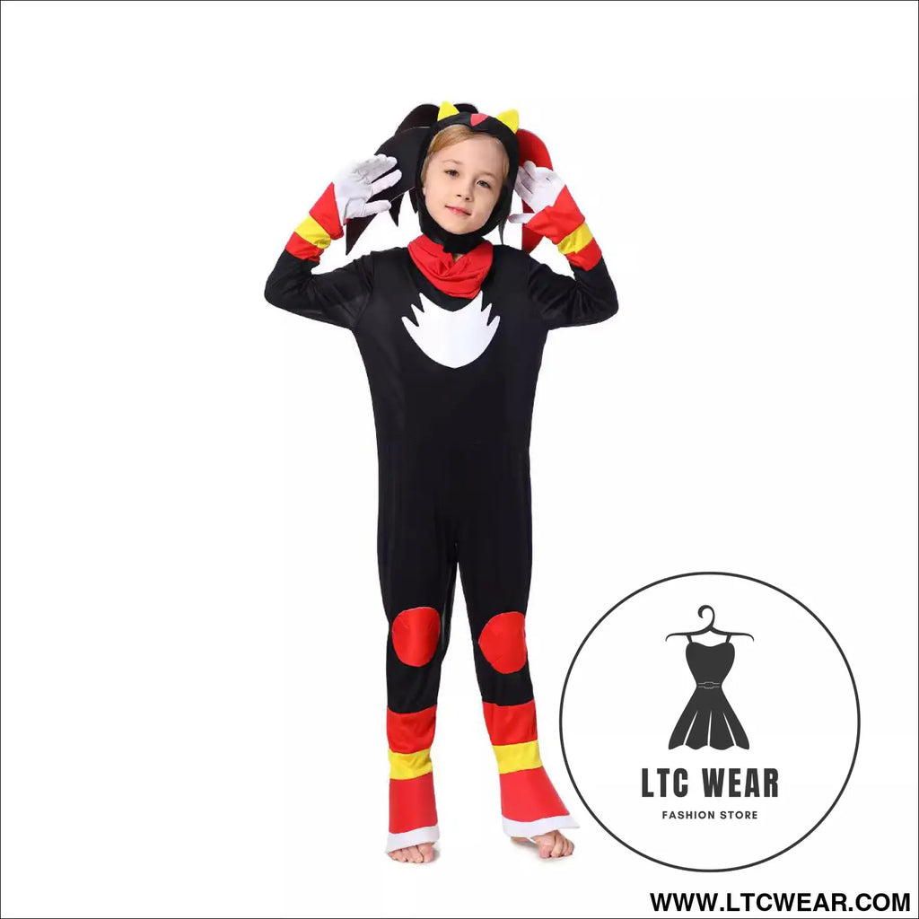Halloween costume hedgehog blue sonic costume super sonic the hedgehog performance outfit - new sonic black / s