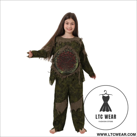 Halloween costume kids cosplay boy swamp monster outfit scary mask intestine costume