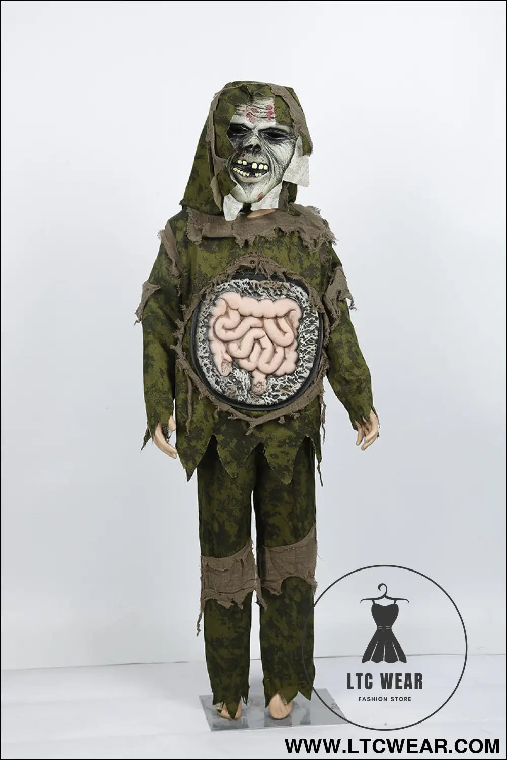 Halloween costume kids cosplay boy swamp monster outfit scary mask intestine costume