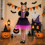 Halloween dress for girls sequin tulle princess dress role play costume dress,