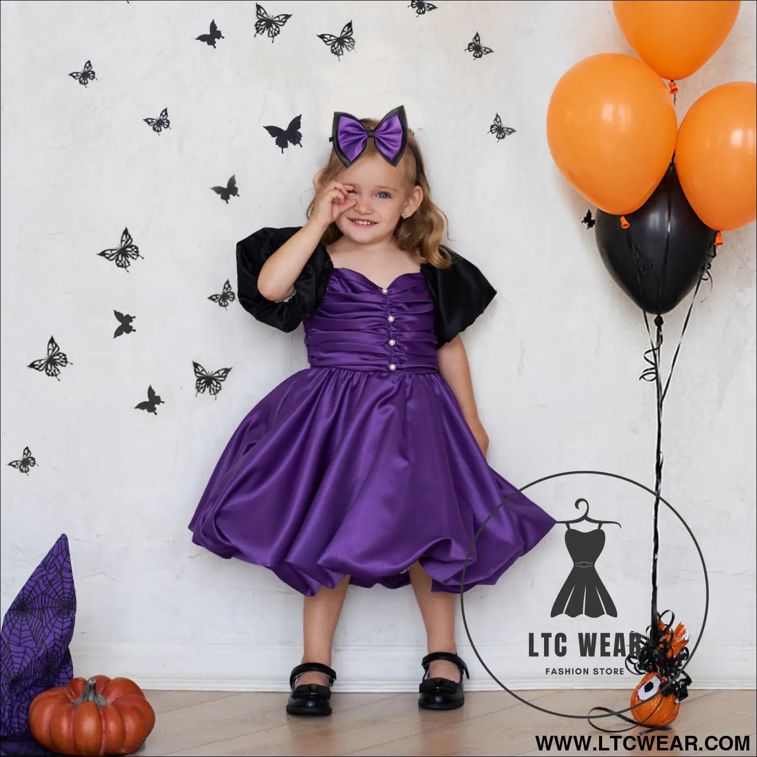 Halloween kids costume role play cosplay little witch witch party performance outfit