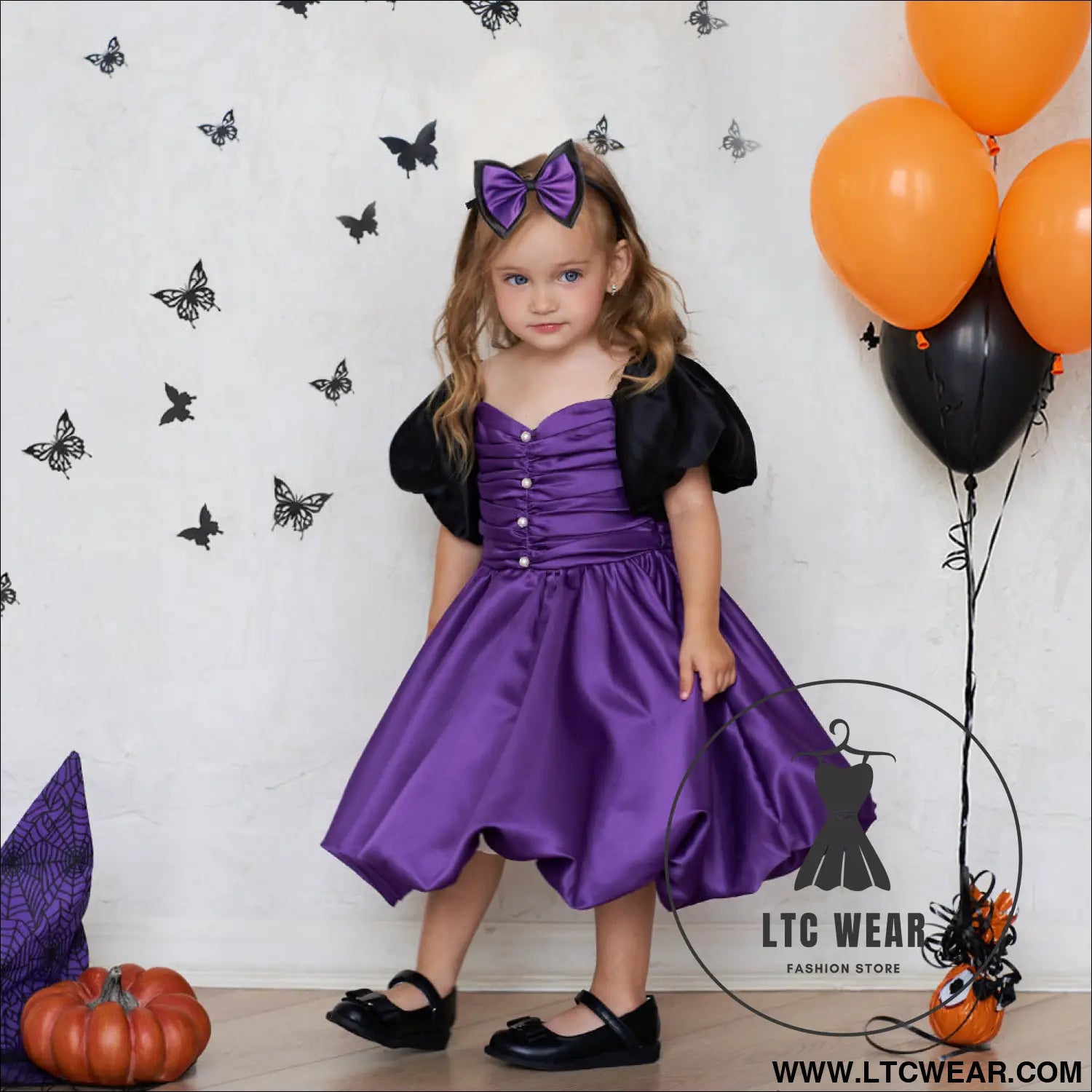 Halloween kids costume role play cosplay little witch witch party performance outfit