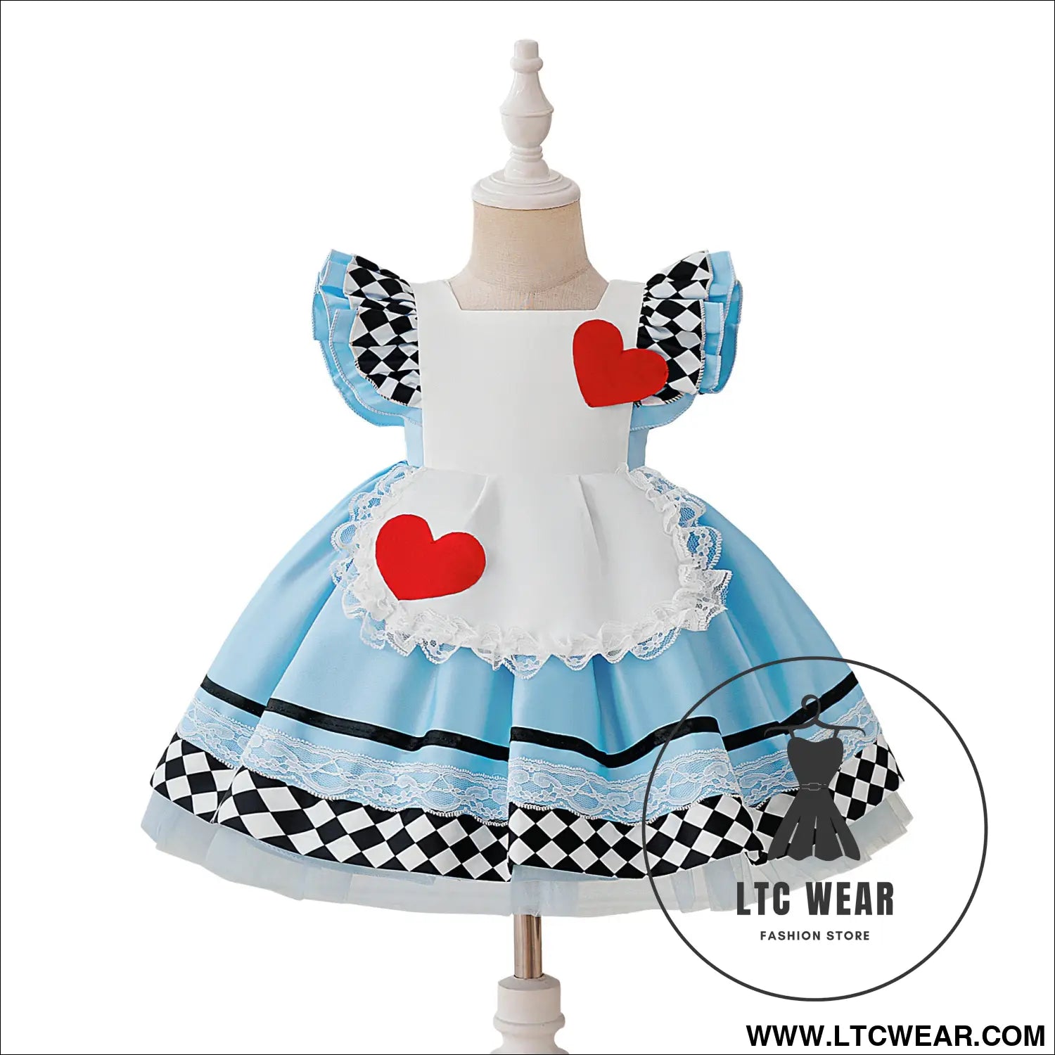 Halloween lolita alice maid dress for girls flutter sleeve princess dress stage performance costume