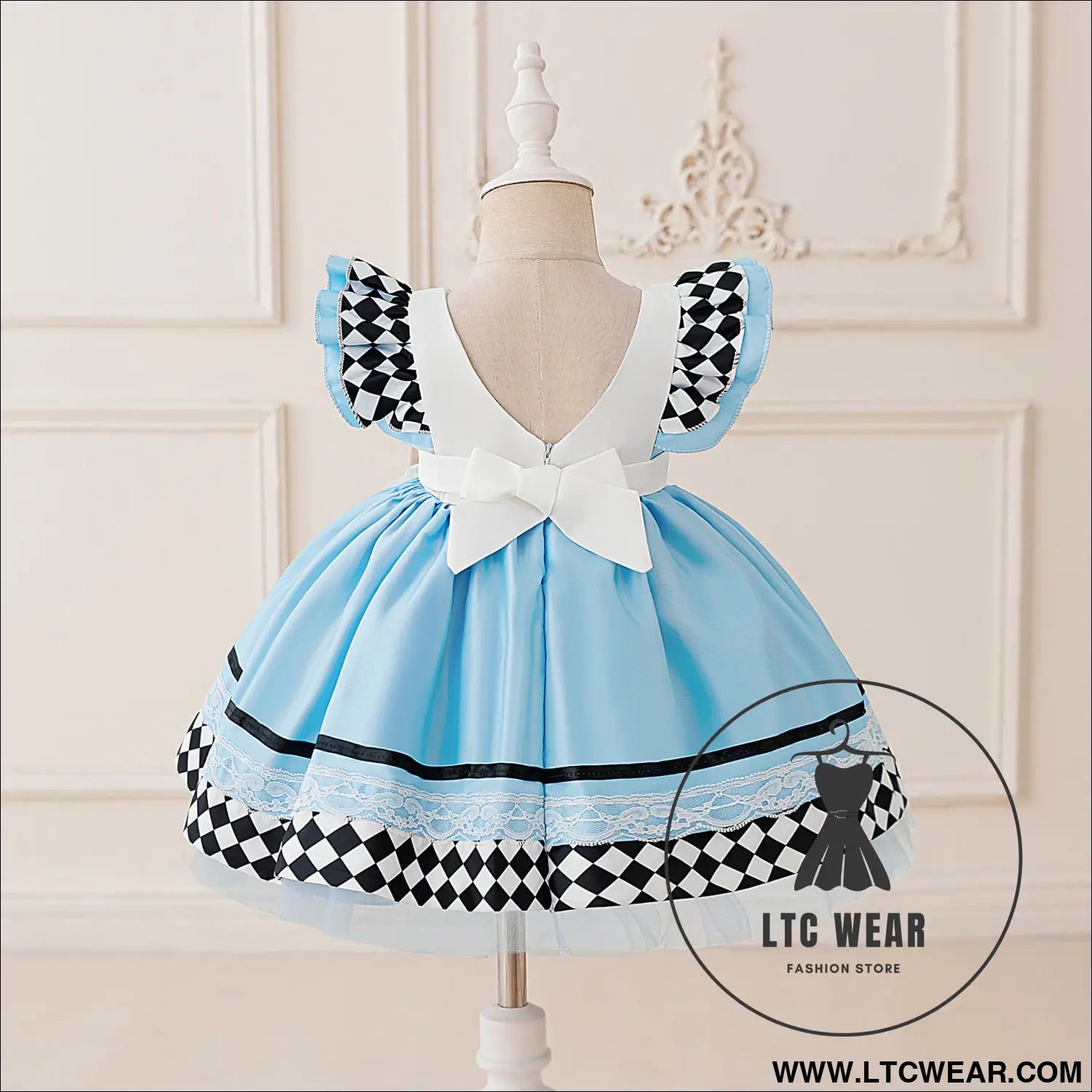 Halloween lolita alice maid dress for girls flutter sleeve princess dress stage performance costume
