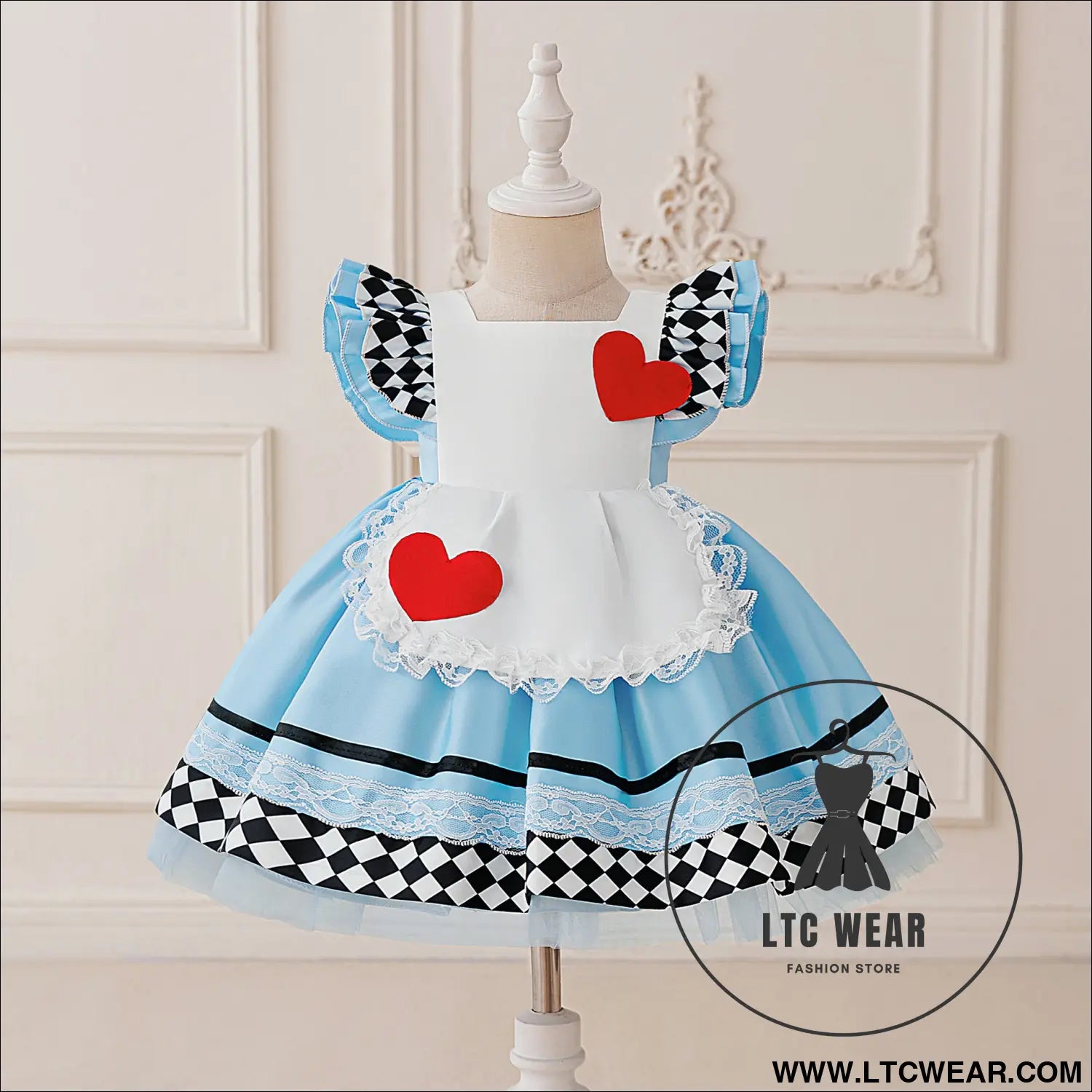 Halloween lolita alice maid dress for girls flutter sleeve princess dress stage performance costume