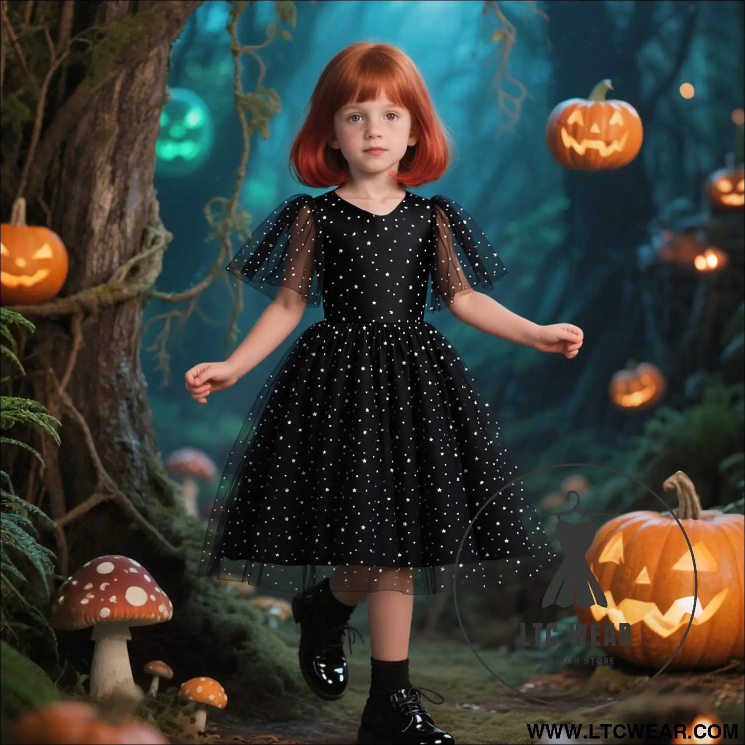 Halloween new girls’ princess dress star tulle princess dress children’s festival costume role play clothing factory