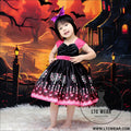 Halloween princess dress children’s cosplay costume printed satin princess dress for girls party formal dress