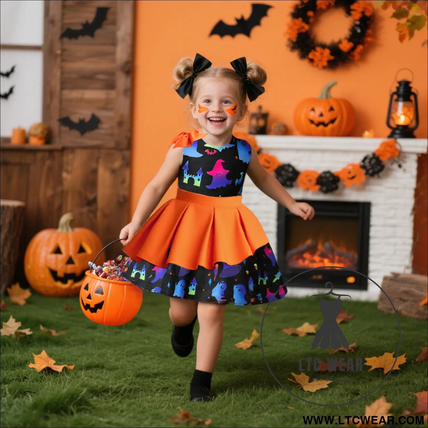 Halloween princess dress for girls sleeveless satin formal gown with bowknot tulle skirt