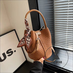 Handbag shoulder bag woven bucket bag