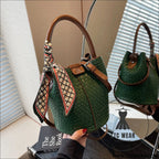 Handbag shoulder bag woven bucket bag