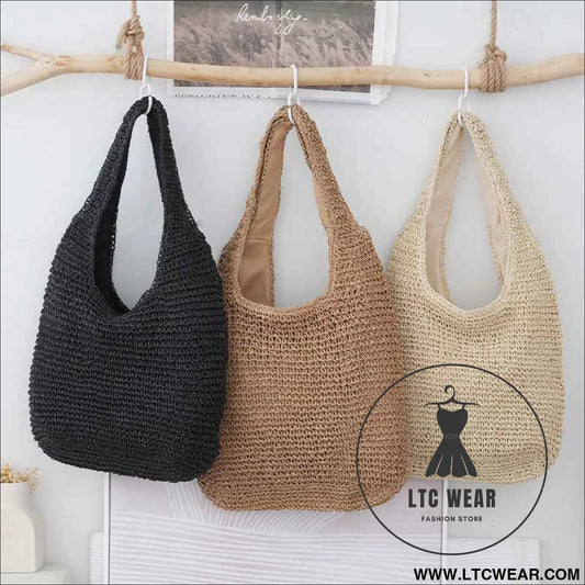 Handheld Bag Everyday Commute Versatile Woven Bag Vacation Shoulder Bag