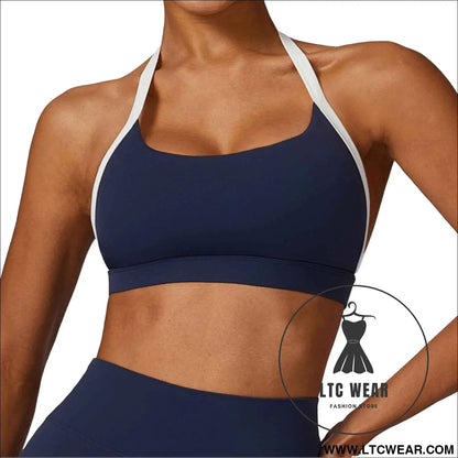 Hanging neck yoga quick drying sports bra running and fitness vest