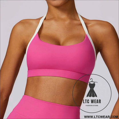 Hanging neck yoga quick drying sports bra running and fitness vest