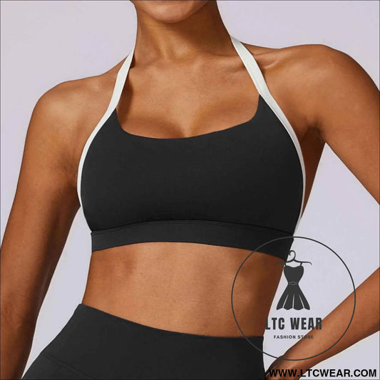 Hanging neck yoga quick drying sports bra running and fitness vest