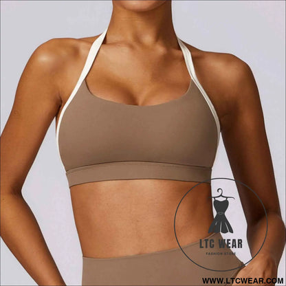 Hanging neck yoga quick drying sports bra running and fitness vest