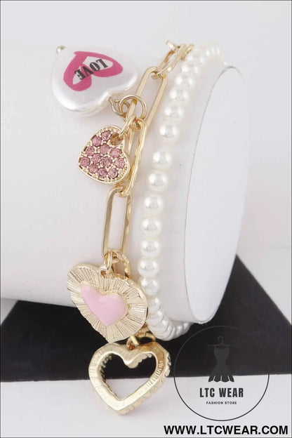 Heart Charms Bracelet