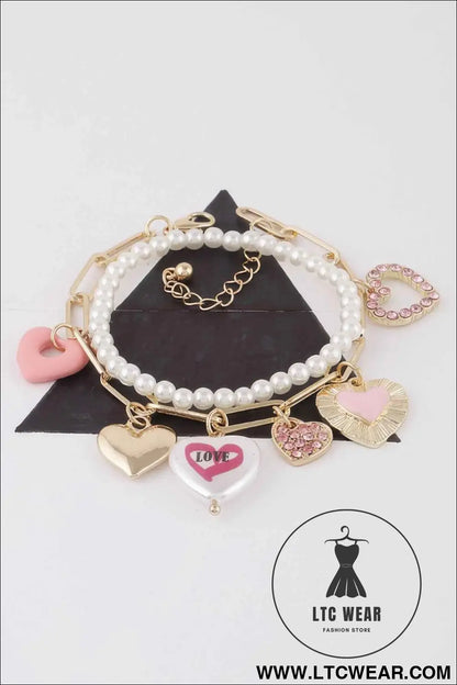 Heart Charms Bracelet
