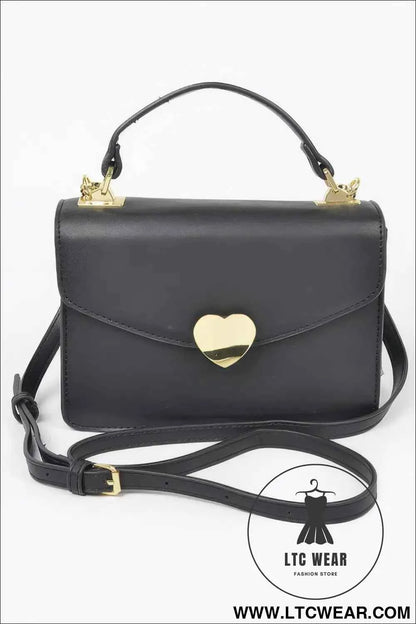 Heart Metal Clutch Handbag - Elegant Top Handle Design