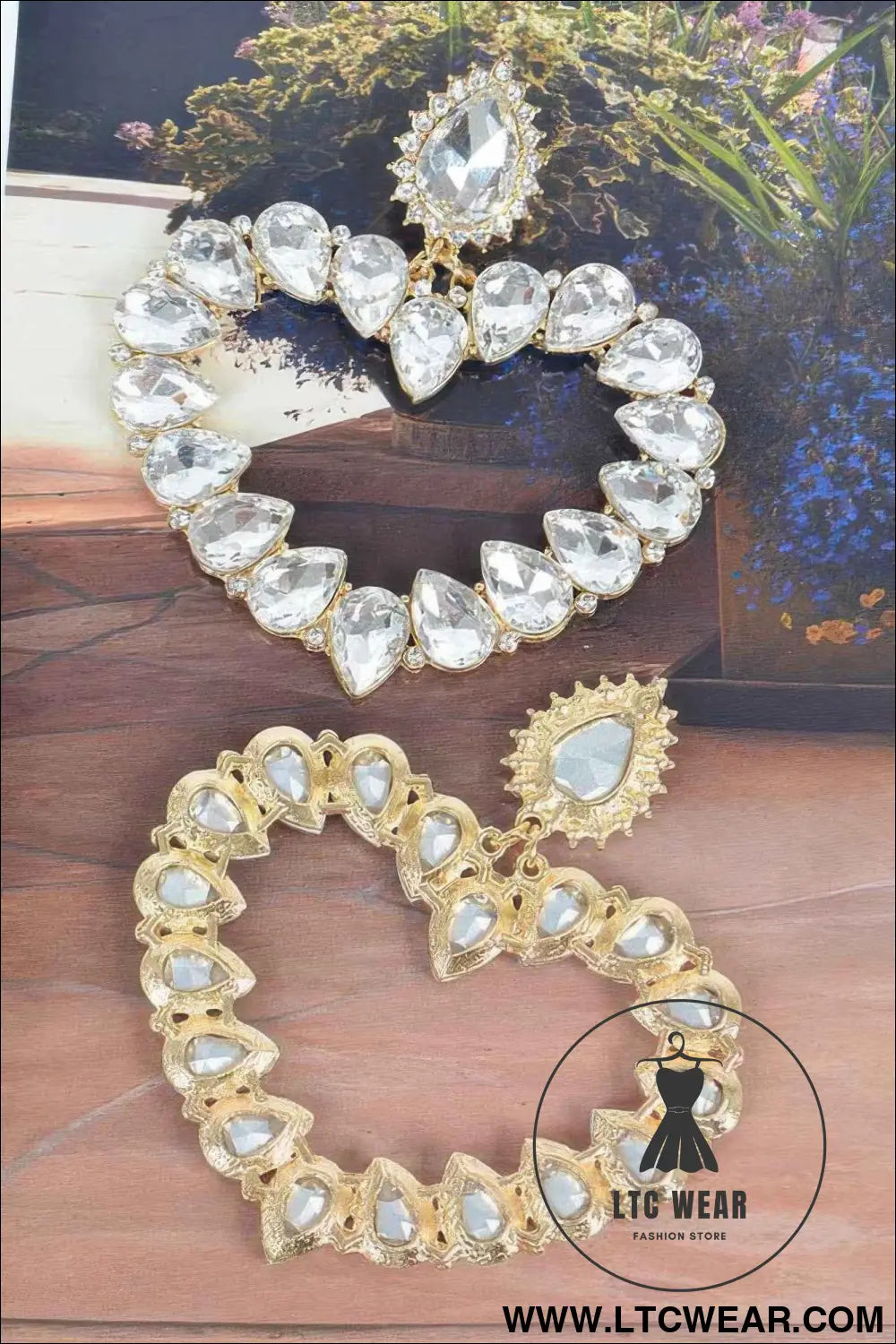 Heart Shape Stone Earrings