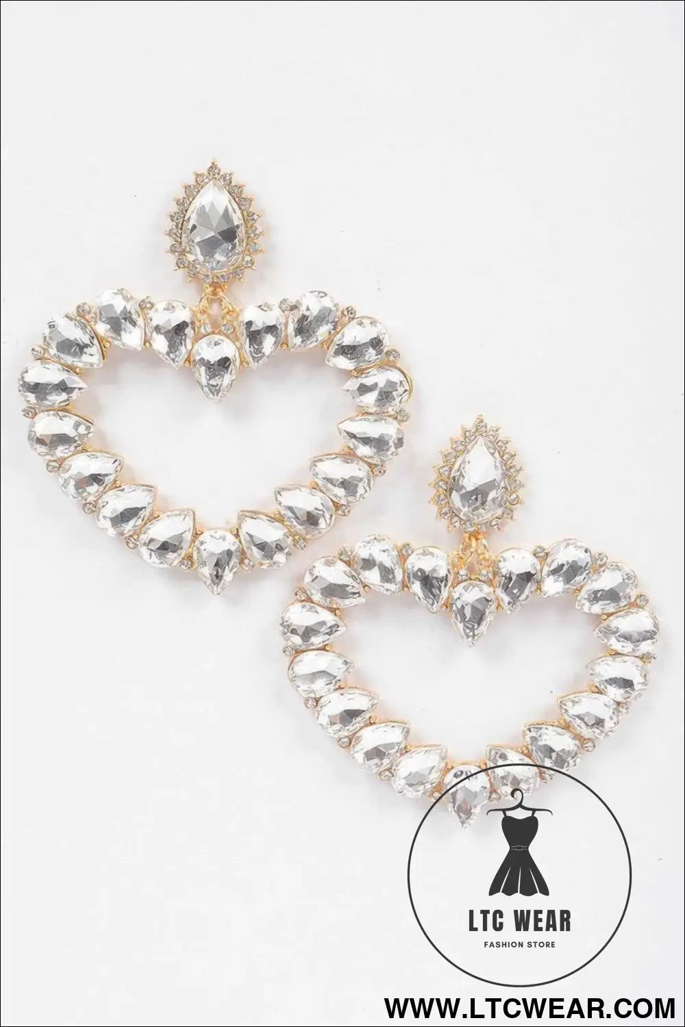 Heart Shape Stone Earrings