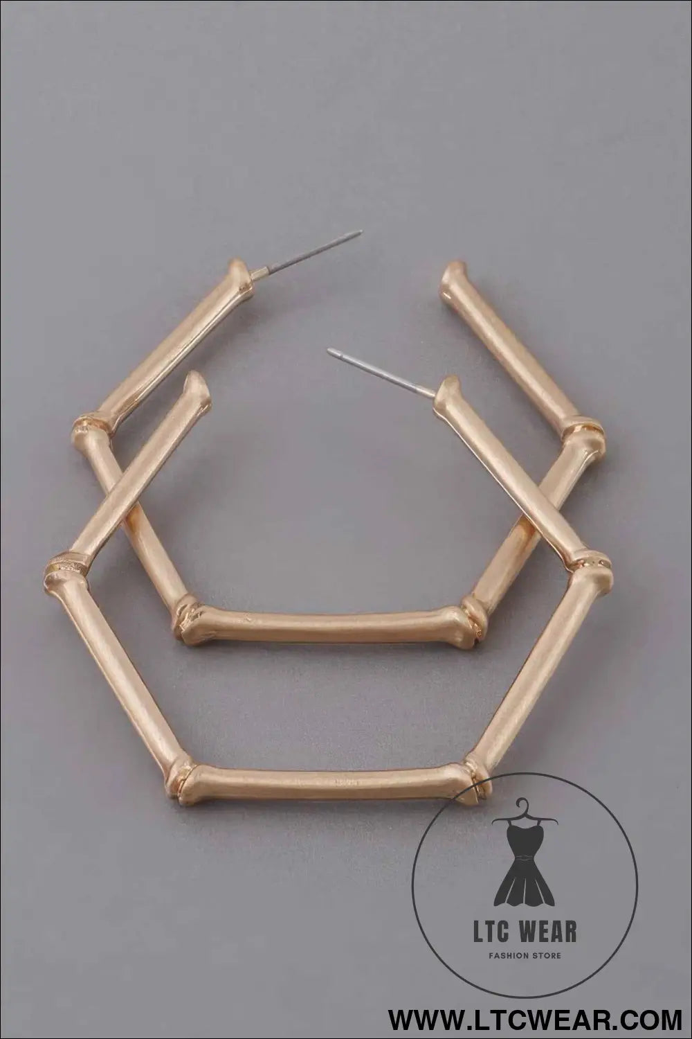Hexagon Hoop Earrings