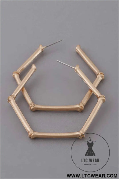 Hexagon Hoop Earrings