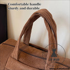 High-capacity new sports shoulder bag portable solid color crossbody with adjustable strap unisex corduroy messenger bag