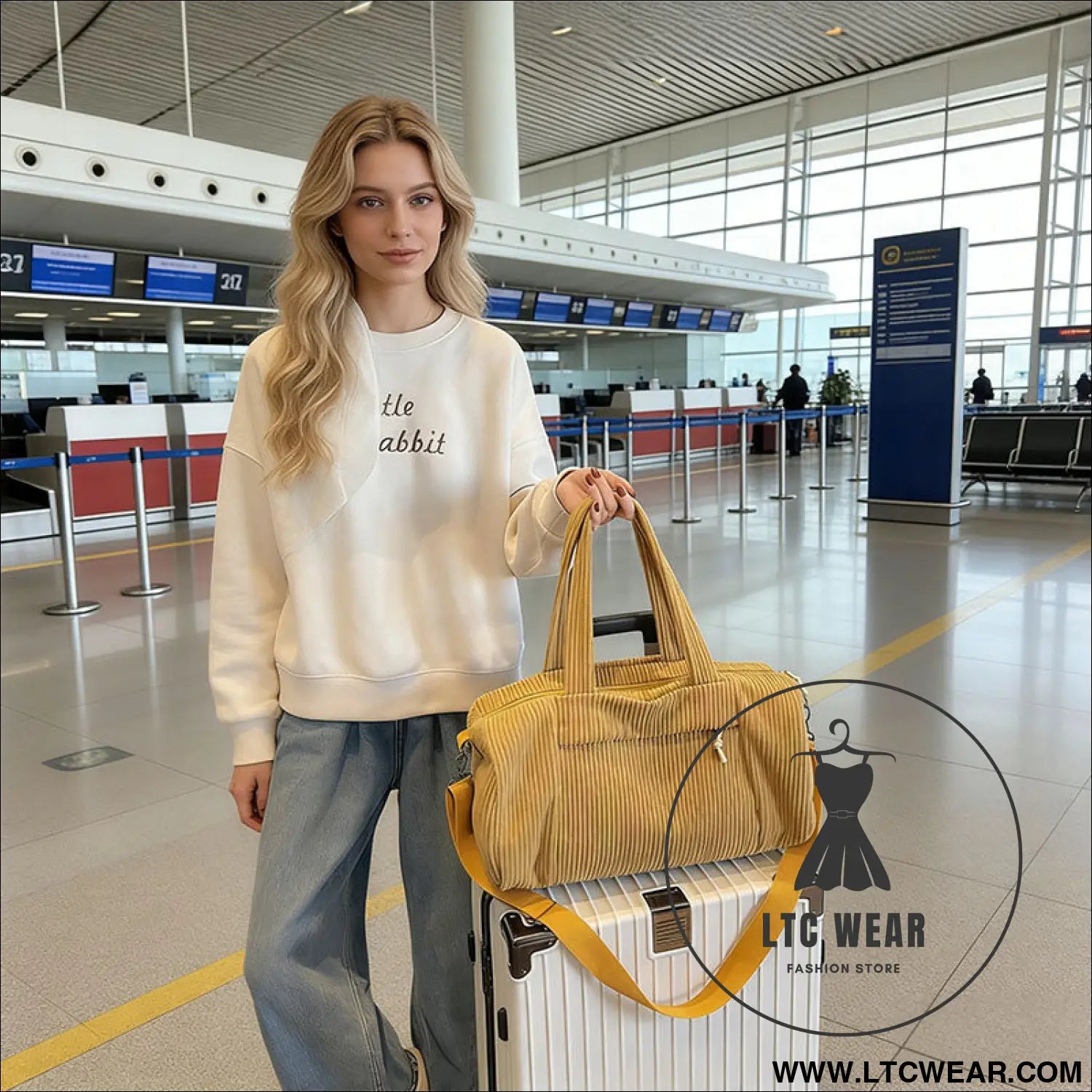 High-capacity new sports shoulder bag portable solid color crossbody with adjustable strap unisex corduroy messenger bag