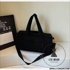 High-capacity new sports shoulder bag portable solid color crossbody with adjustable strap unisex corduroy messenger