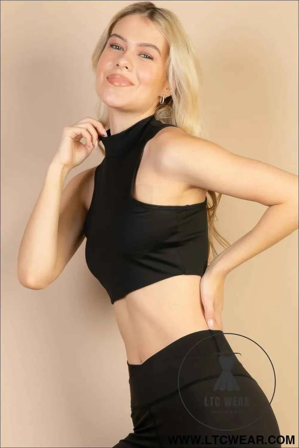 High Neck Sleeveless Top