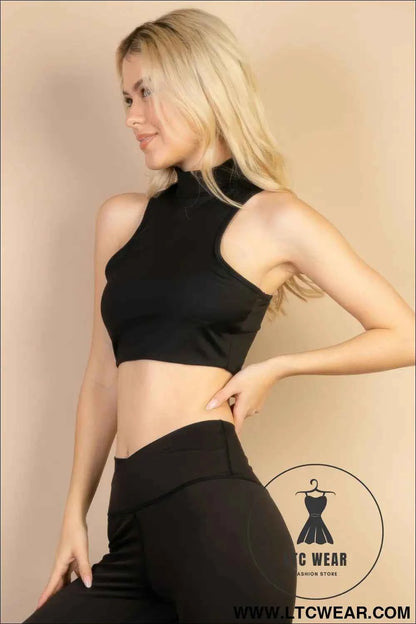 High Neck Sleeveless Top