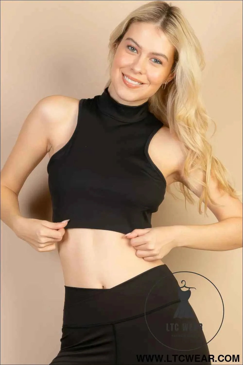 High Neck Sleeveless Top
