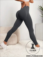 High waist butt lifting leggings for ultimate comfort - dark gray / xs