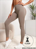 High waist butt lifting leggings for ultimate comfort - khaki / xs