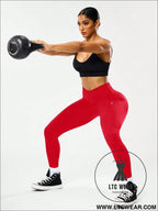 High-waisted tummy control peach ass leggings for women