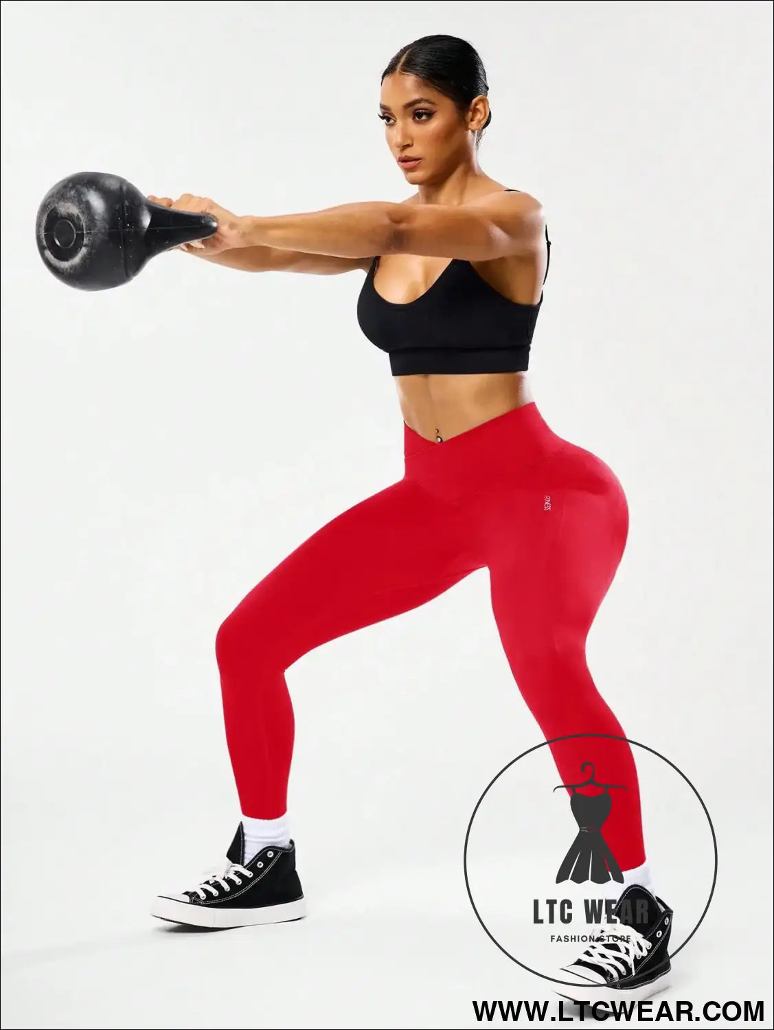 High-waisted tummy control peach ass leggings for women