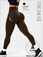 High-waisted tummy control peach ass leggings for women - 3 / s