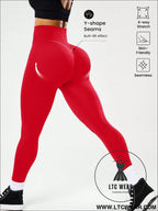 High-waisted tummy control peach ass leggings for women - 5 / s