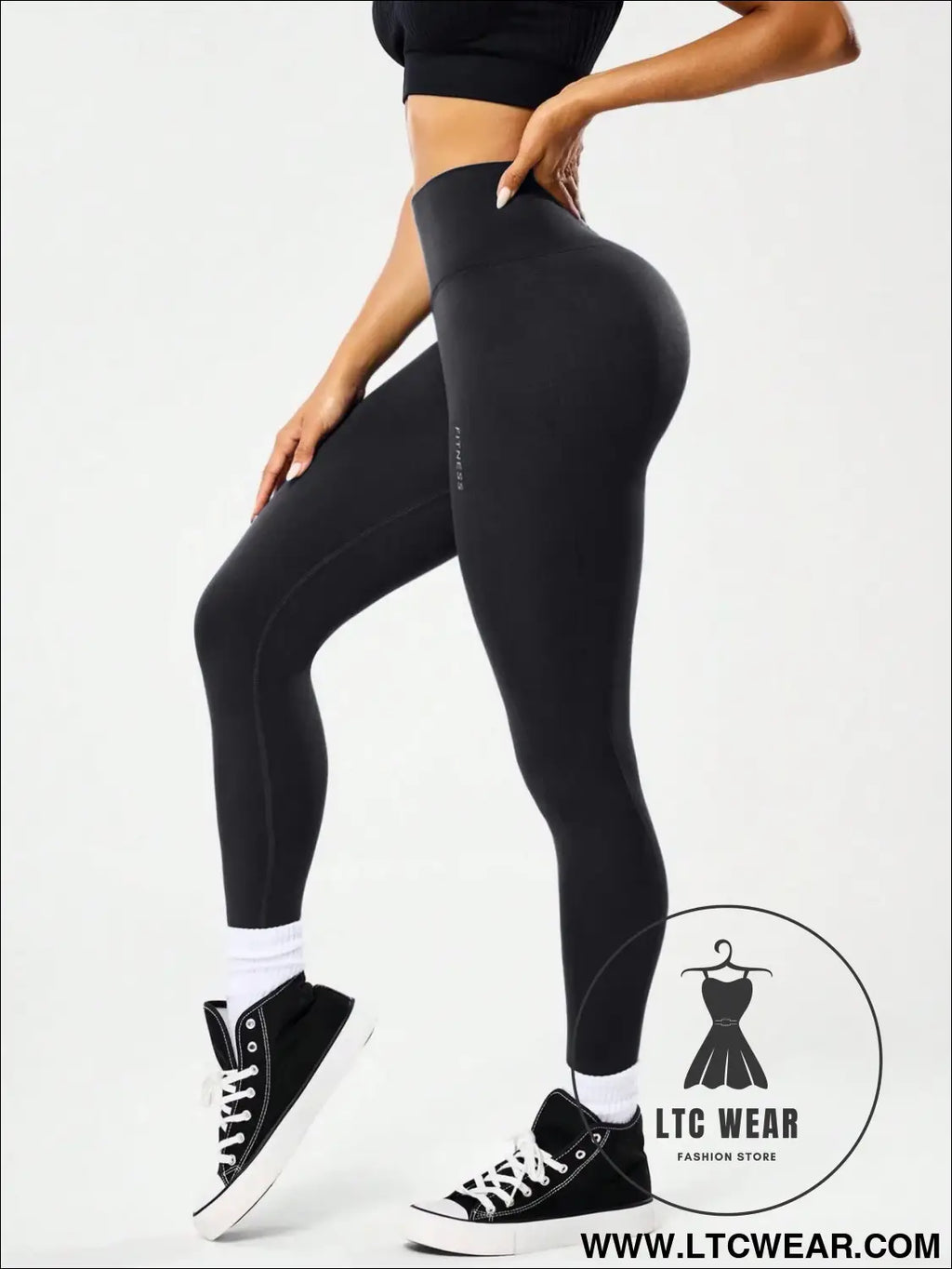 High-waisted tummy control peach ass leggings for women