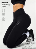 High-waisted tummy control peach ass leggings for women