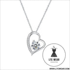 Hollow out heart-shaped necklace gift box for women