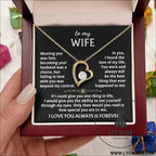 Hollow out heart-shaped zircon pendant necklace - necklace (gold)+a card light box