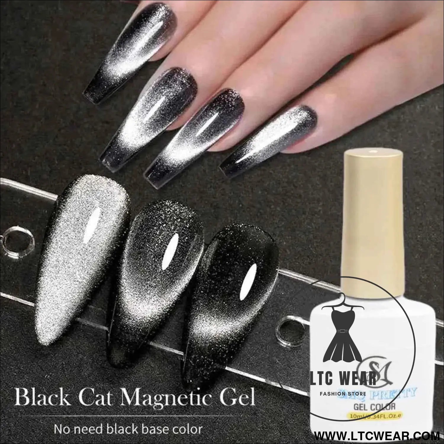 Holographic Cat Eye Gel Polish – Magnetic Galactic Shinebb