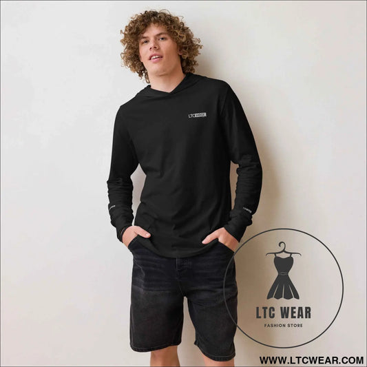 Hooded long-sleeve tee