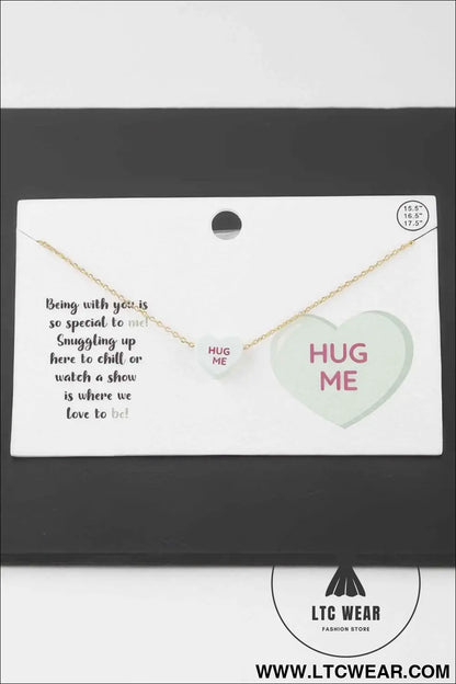 Hug Me Heart Pendant Necklace