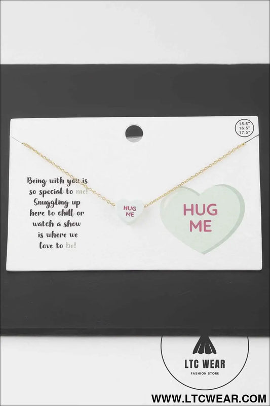 Hug Me Heart Pendant Necklace