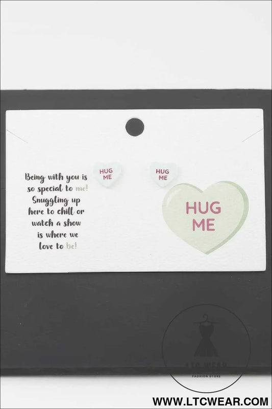 Hug Me Heart Stud Earrings
