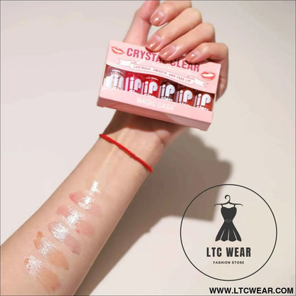 Hydrating Jelly Lip Oil Set: 6pcs for Smooth, Shiny Lips